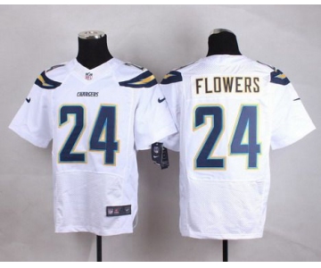 Men's San Diego Chargers #24 Brandon Flowers 2013 Nike White Elite Jersey
