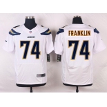 Men's San Diego Chargers #74 Orlando Franklin White Road NFL Nike Elite Jersey