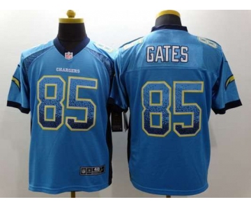 Men's San Diego Chargers #85 Antonio Gates Nike Drift Fashion Blue Elite Jersey