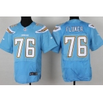 Nike San Diego Chargers #76  D. J. Fluker 2013 Light Blue Elite Jersey