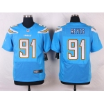 Nike San Diego Chargers #91 Kendall Reyes Light Blue Alternate NFL Nike Elite Jersey