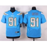 Nike San Diego Chargers #91 Kendall Reyes Light Blue Alternate NFL Nike Elite Jersey