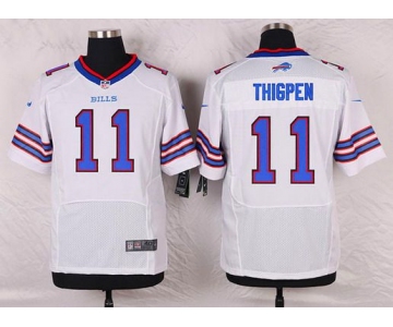Men's Buffalo Bills #11 Marcus Thigpen White Road NFL Nike Elite Jersey