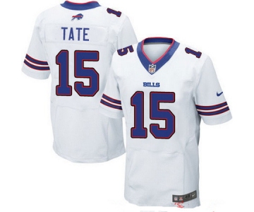 Men's Buffalo Bills #15 Brandon Tate White Road Stitched NFL Nike Elite Jersey