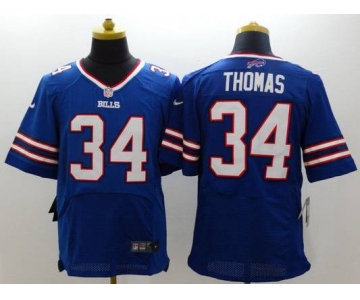 Men's Buffalo Bills #34 Thurman Thomas 2013 Nike Light Blue Elite Jersey