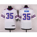 Men's Buffalo Bills #35 Bryce Brown White Road NFL Nike Elite Jersey