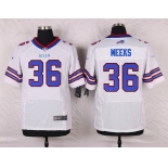 Men's Buffalo Bills #36 Jonathan Meeks White Road NFL Nike Elite Jersey