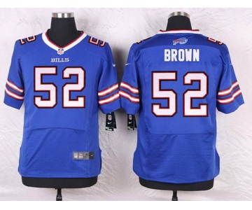 Men's Buffalo Bills #52 Preston Brown Royal Blue Team Color NFL Nike Elite Jersey