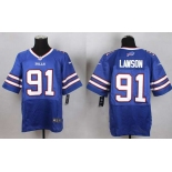Men's Buffalo Bills #91 Manny Lawson 2013 Nike Light Blue Elite Jersey