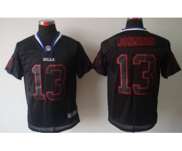 Nike Buffalo Bills #13 Steve Johnson Lights Out Black Elite Jersey