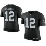 Men's Oakland Raiders #12 Kenny Stabler Black Team Color NFL Nike Elite Jersey