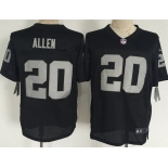 Men's Oakland Raiders #20 Nate Allen Nike Black Elite Jersey