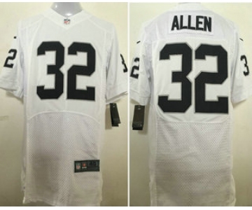 Men's Oakland Raiders #32 Marcus Allen NEW White Stitched NFL Retired Player Nike Elite Jersey