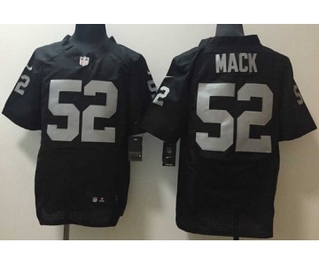 Men's Oakland Raiders #52 Khalil Mack Black Team Color 2015 NFL Nike Elite Jersey