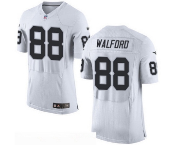 Men's Oakland Raiders #88 Clive Walford NEW White Road Stitched NFL Nike Elite Jersey