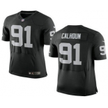 Men's Oakland Raiders #91 Shilique Calhoun New Black Nike Elite Jersey