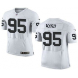 Men's Oakland Raiders #95 Jihad Ward White Road 2015 NFL Nike Elite Jersey
