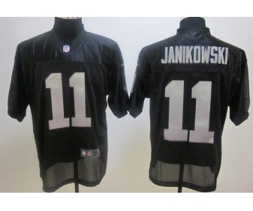 Nike Oakland Raiders #11 Sebastian Janikowski Black Elite Jersey
