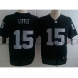 Nike Oakland Raiders #15 Greg Little Black Elite Jersey