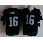 Nike Oakland Raiders #16 Jim Plunkett Black Elite Jersey
