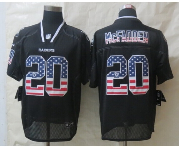 Nike Oakland Raiders #20 Darren McFadden 2014 USA Flag Fashion Black Elite Jersey