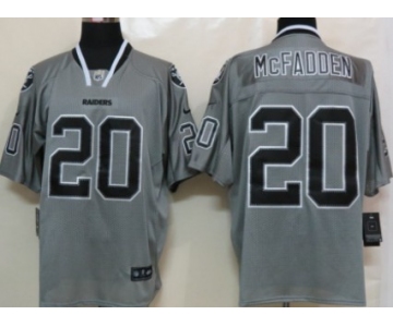 Nike Oakland Raiders #20 Darren McFadden Lights Out Gray Elite Jersey