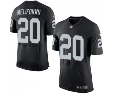 Nike Oakland Raiders #20 Obi Melifonwu Black Team Color Men's Stitched NFL New Elite Jersey