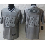 Nike Oakland Raiders #24 Charles Woodson 2013 Gray Vapor Elite Jersey