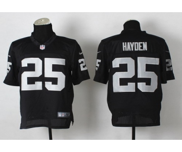Nike Oakland Raiders #25 D.J. Hayden Black Elite Jersey