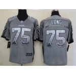 Nike Oakland Raiders #75 Howie Long Drift Fashion Gray Elite Jersey