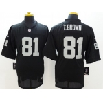 Nike Oakland Raiders #81 Tim Brown Black Elite Jersey