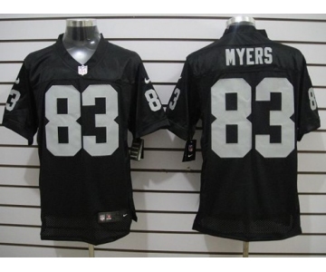 Nike Oakland Raiders #83 Brandon Myers Black Elite Jersey