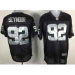 Nike Oakland Raiders #92 Richard Seymour Black Elite Jersey