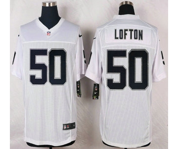 Oakland Raiders #50 Curtis Lofton Nike White Elite Jersey