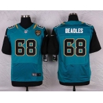 Men's Jacksonville Jaguars #68 Zane Beadles Teal Green Alternate NFL Nike Elite Jersey