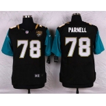 Men's Jacksonville Jaguars #78 Jermey Parnell Black Team Color NFL Nike Elite Jersey