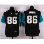 Men's Jacksonville Jaguars #86 Clay Harbor Black Team Color NFL Nike Elite Jersey