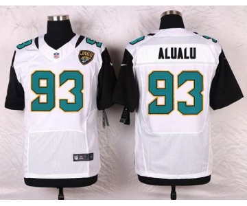 Men's Jacksonville Jaguars #93 Tyson Alualu White Road NFL Nike Elite Jersey