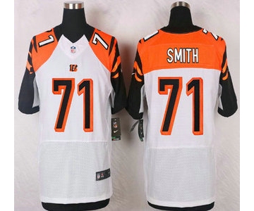 Men's Cincinnati Bengals #71 Andre Smith White Road NFL Nike Elite Jersey