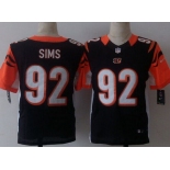 Men's Cincinnati Bengals #92 Pat Sims Nike Black Elite Jersey