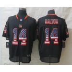 Nike Cincinnati Bengals #14 Andy Dalton 2014 USA Flag Fashion Black Elite Jersey
