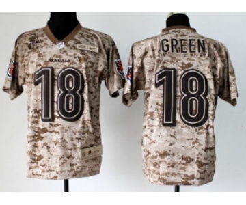 Nike Cincinnati Bengals #18 A.J. Green 2013 USMC Camo Elite Jersey