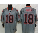 Nike Cincinnati Bengals #18 A.J. Green Lights Out Gray Elite Jersey