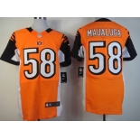 Nike Cincinnati Bengals #58 Rey Maualuga Orange Elite Jersey
