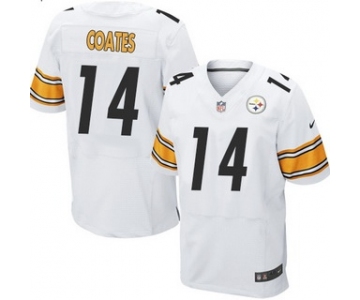 Men's Pittsburgh Steelers #14 Sammie Coates White Road NFL Nike Elite Jersey