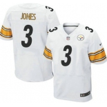 Men's Pittsburgh Steelers #3 Landry Jones White Road NFL Nike Elite Jersey