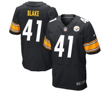 Men's Pittsburgh Steelers #41 Antwon Blake Black Team Color NFL Nike Elite Jersey