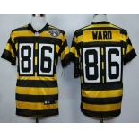 Men's Pittsburgh Steelers #86 Hines Ward Yellow With Black Retired Player Nike NFL Elite Jersey