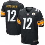 Nike Pittsburgh Steelers #12 Terry Bradshaw Black Elite Jersey