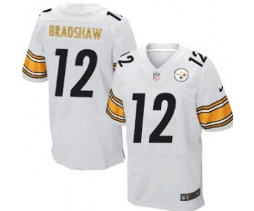 Nike Pittsburgh Steelers #12 Terry Bradshaw White Elite Jersey
